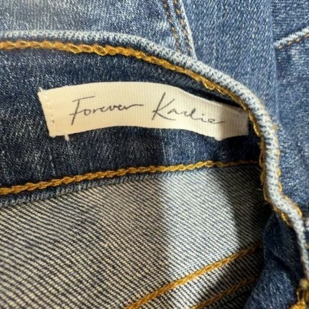 FRAME sz 24 Blue Forever Karlie Distressed Skinny Jeans Denim Pants - Picture 8 of 11